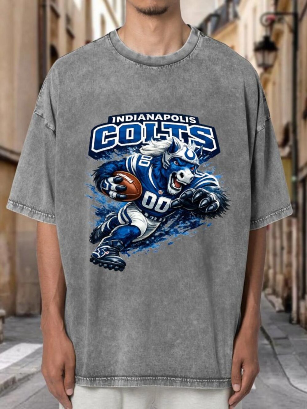 Indianapolis Colts Mascot Football Streetwear T-shirt EZTPPLIST402